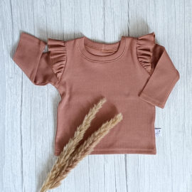 Ruffle Longsleeve Rib Jersey Kleiroze