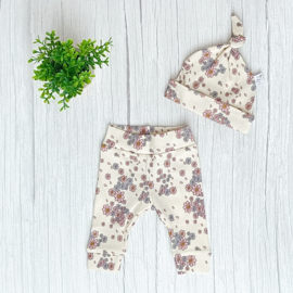 Cuffed Legging Rib Jersey Pastelbloemen