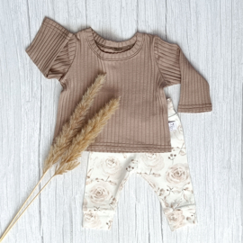 Longsleeve Brede Rib Jersey Taupe
