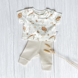 Prematuur Legging Ottoman Rib Naturel Beige