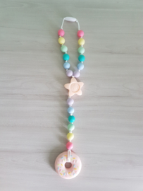 Speelkoord Donut Pastel Regenboog
