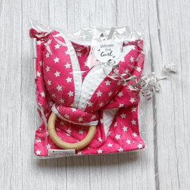 Giftset Ster Fuchsia/Wafel Wit