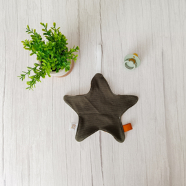 Speendoekje Ster Jungle Giraffe & Wafel Jersey  Legergroen