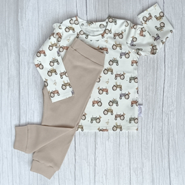 Cuffed Legging Rib Jersey Lichtbeige