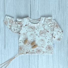 Ruffle Longsleeve Rozen Beige