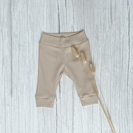 Cuffed Legging Rib Jersey Lichtbeige