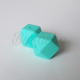 Hexagon 17mm - Turquoise Licht