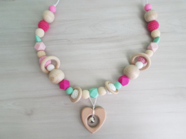 Boxspanner Pink Heart met mint