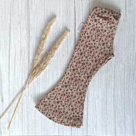 Flared Pants Bloemen Oud Mauve