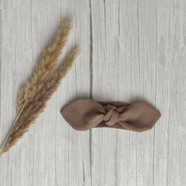 Knoophaarband Rib Jersey Taupe