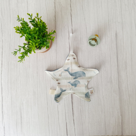 Speendoekje Ster Walvis&Walvis Baby & Ottoman Rib Jersey Donker Jeansblauw
