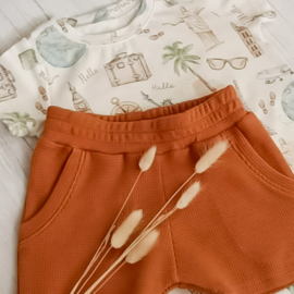 Jogger Short Wafel Cognac