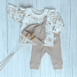 Ruffle Longsleeve Rozen Beige