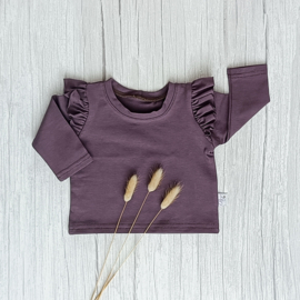 Ruffle Longsleeve Dusty Paars