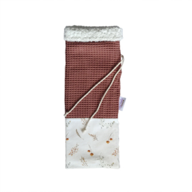 Kruikenzak Wafel Kleiroze/Katoen Bloemen en Planten