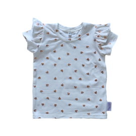 Ruffle T-Shirt Foil Hartjes