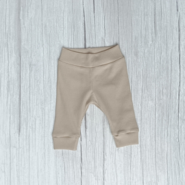 Cuffed Legging Rib Jersey Lichtbeige