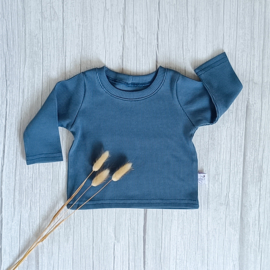 Longsleeve Rib Jersey Donker Jeansblauw