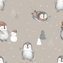 Tricot Print - Winterpinguïns