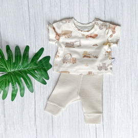 Prematuur Legging Ottoman Rib Naturel Beige
