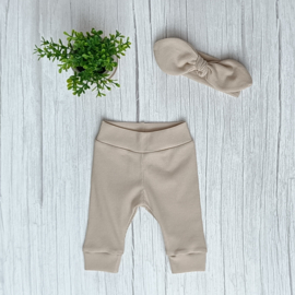 Cuffed Legging Rib Jersey Lichtbeige