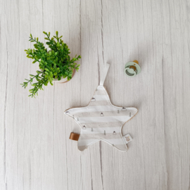 Speendoekje Ster Abstract & Badstof Donker Beige