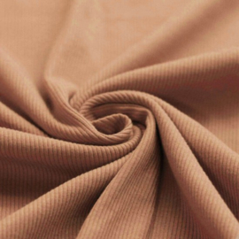 Ruffle Longsleeve Rib Jersey Perzik