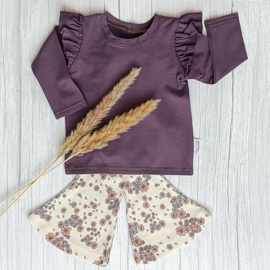 Ruffle Longsleeve Dusty Paars