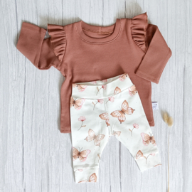 Ruffle Longsleeve Rib Jersey Kleiroze