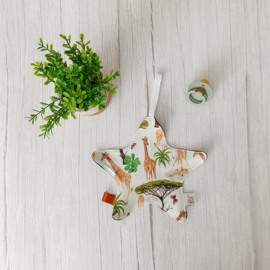 Speendoekje Ster Jungle Giraffe & Wafel Jersey Legergroen