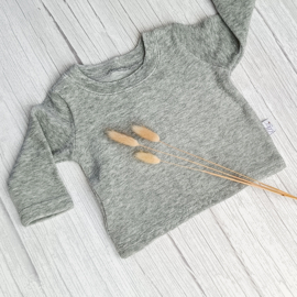 Longsleeve Badstof Lichtgrijs Melange