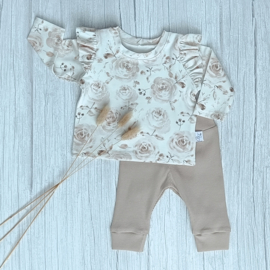 Ruffle Longsleeve Rozen Beige