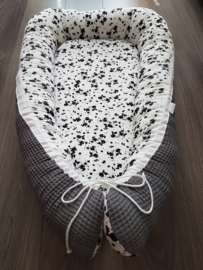 Babynestje Paint Splash/Wafel Donkergrijs