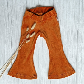 Flared Pants Velours Cognac