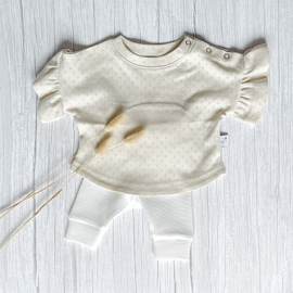 Ruffle Dolman Ajour Naturel Beige