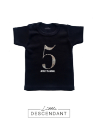 vijfde verjaardag shirt 5 jaar -  luipaard print