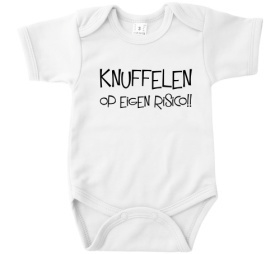 Wonderbaarlijk Romper grappige opdruk. Leuk rompertje monochrome baby CK-84