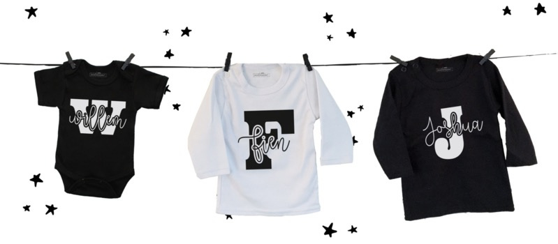 Naam shirt voor jouw baby, peuter of kleuter!. naam shirtjes. kindershirts met naam voor jouw baby, peuter