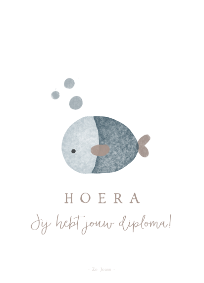 Kaart - Hoera - Jij hebt jouw diploma!