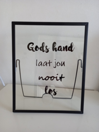 Metalen lijst (A4) - met tekst op glas