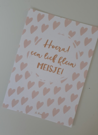 Hoera! Een lief klein meisje! hartjes