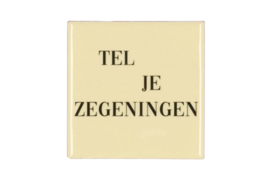 Tegel - Tel je zegeningen - crème