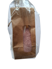 Glazen waxinelichtje met waxkaars voor juf