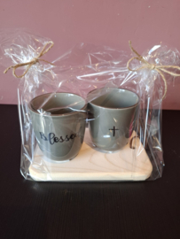 Cadeauplankje - met 2 mokjes