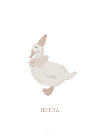 Kaart - Hoera - eend