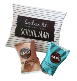 Bedankt voor het schooljaar doosje met luxe choco-marshmallows