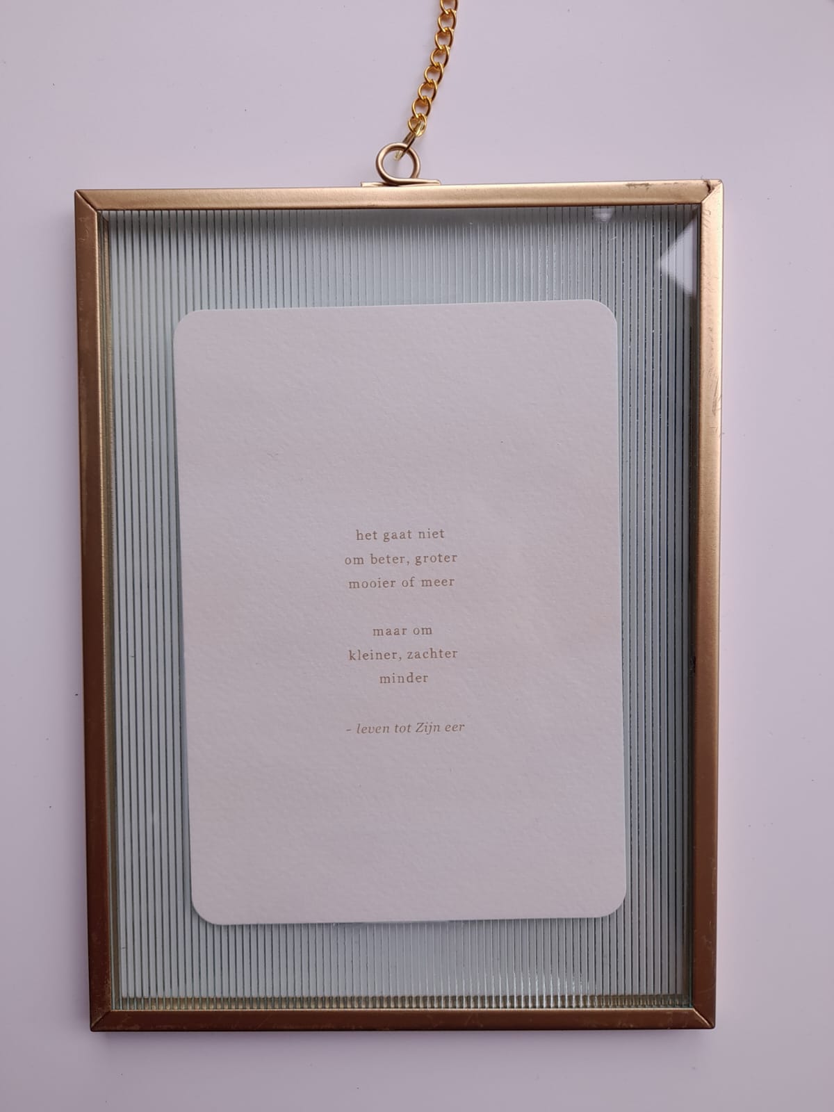 Gouden hang lijstje met kaart