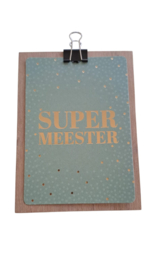 Kaart meester op klembordje A6