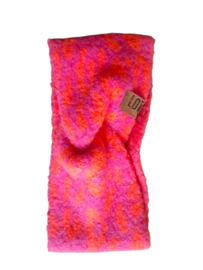 Haarband pip leopard roze