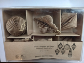 Broste papieren hangers kerstboom naturel